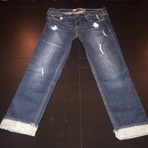 Hollister Distressed Cropped Jeans